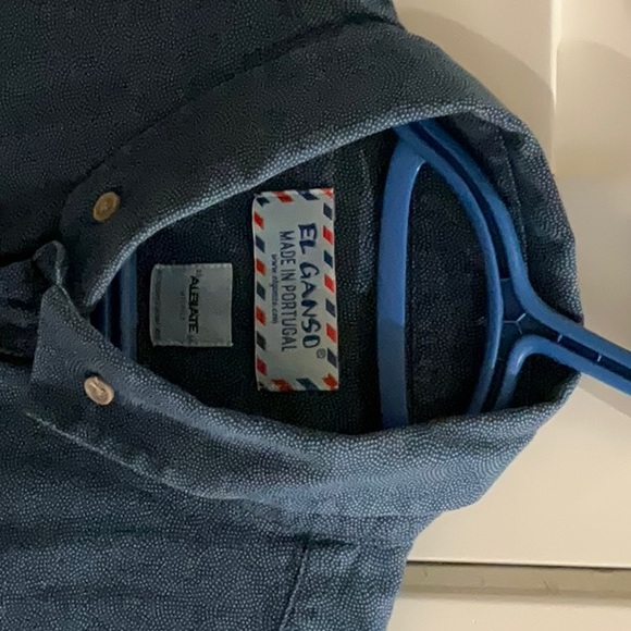 Men's blue collared shirt from small european designer. - Picture 6 of 9